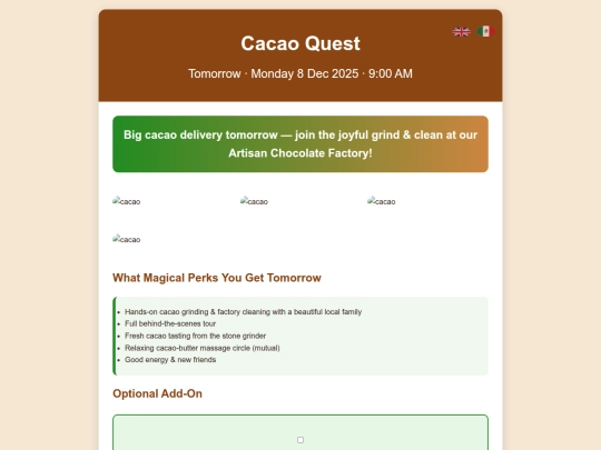 Agency/Travel.agency/Experiences/Agency-travel-experiences-OXAcacao/1-OXAcacao-agency-internal/Experiment /Ve1 screenshot