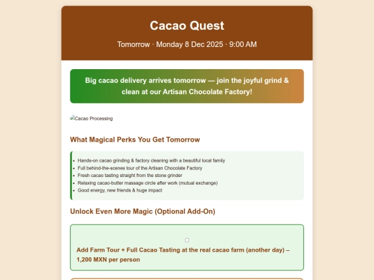 Agency/Travel.agency/Experiences/Agency-travel-experiences-OXAcacao/1-OXAcacao-agency-internal/V10 screenshot