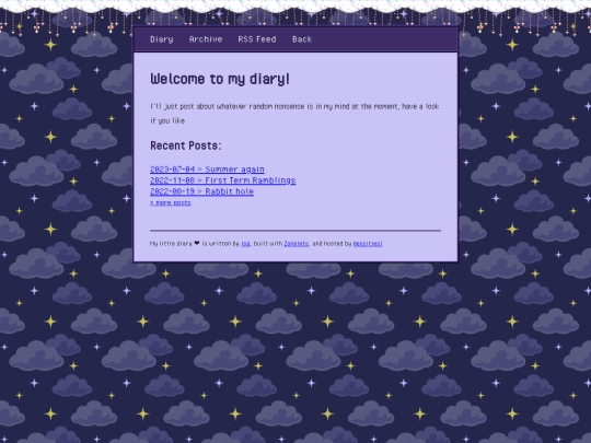 diary screenshot
