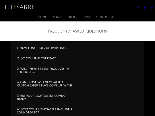 FAQ screenshot