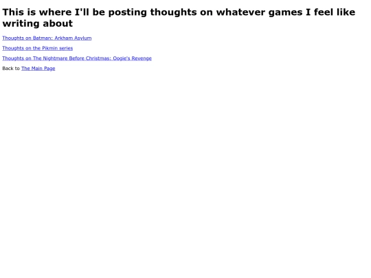 ThoughtsOnGames screenshot