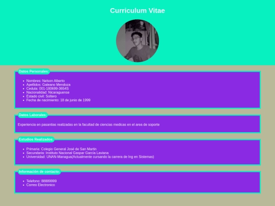 Curriculum screenshot