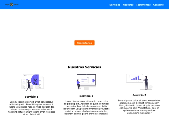 LandingPage screenshot