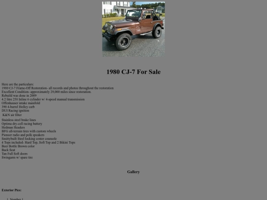 Jeep/1980 CJ-7 screenshot
