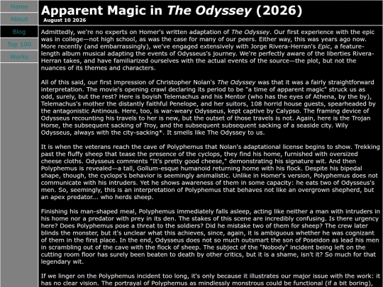 blog/odyssey screenshot