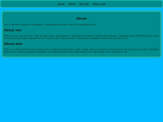 pages/About screenshot