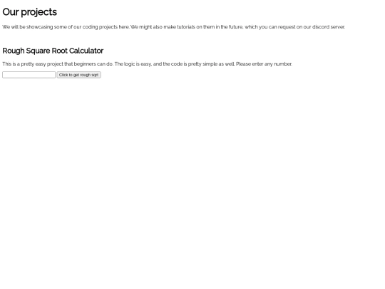 projects screenshot