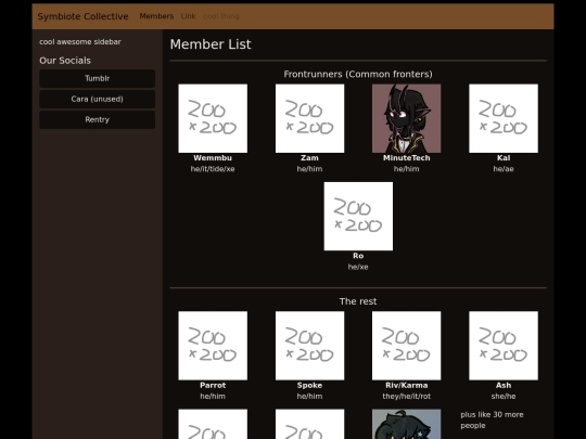 members/list screenshot
