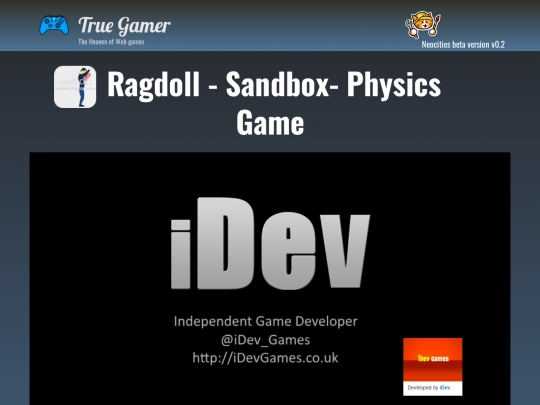 idev-games/ragdoll-sandbox-physics-game screenshot