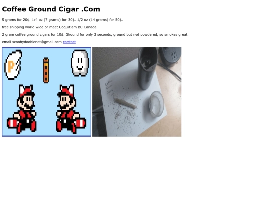 coffeegroundcigarcom screenshot