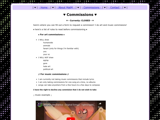 Commissions-Form screenshot