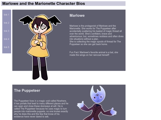 Web-Design-Stuff/Web-Design-Character-Bios-Alli-Tuma screenshot