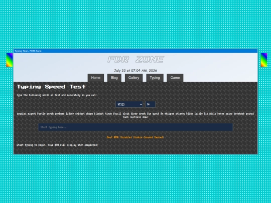 typing screenshot