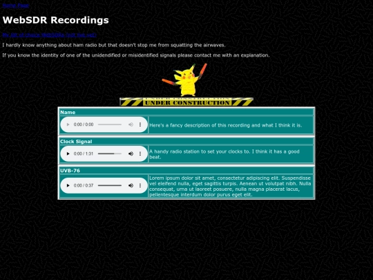 WebSDR Recordings/recordings screenshot