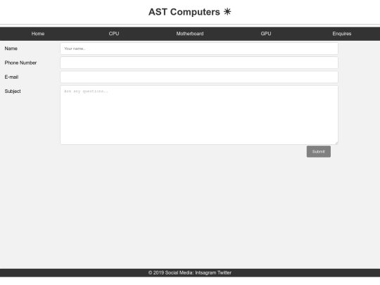 enquires screenshot