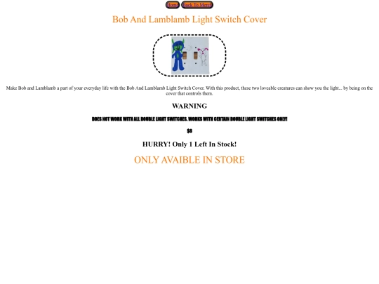 Bob_And_Lamblamb_Light_Switch_Cover screenshot