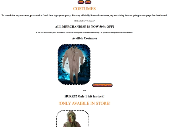 Costumes screenshot