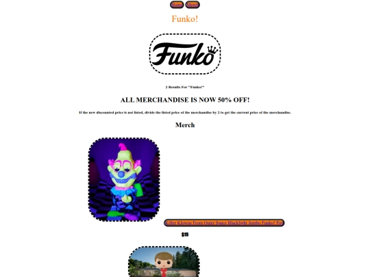 Funko screenshot