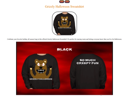 Grizzly_Halloween_Sweatshirt screenshot