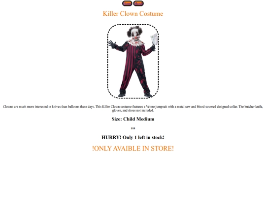 Killer_Clown_Costume screenshot