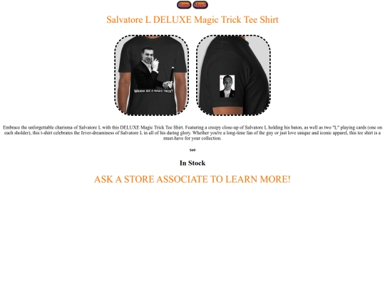 Salvatore_L_DELUXE_Magic_Trick_Tee_Shirt screenshot
