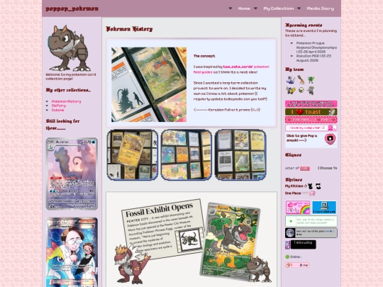 my-collection/pokemon-history screenshot