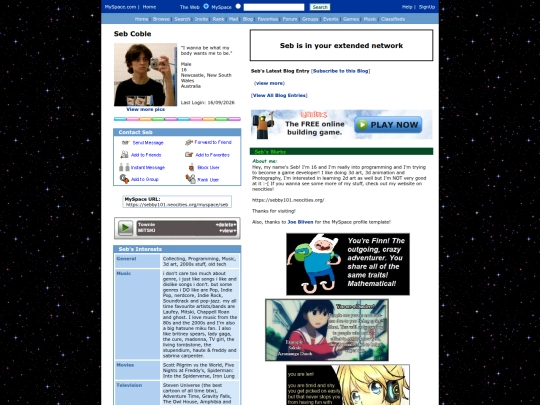 myspace/seb screenshot