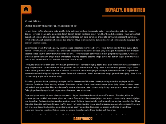 submissions/royaltyUninvited screenshot