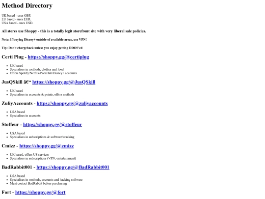 Method Directory screenshot