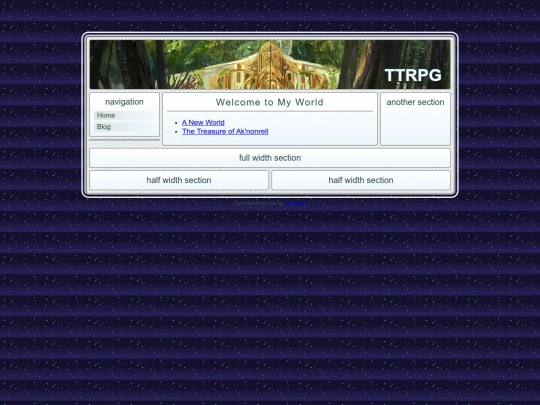 TTRPGHomepage screenshot