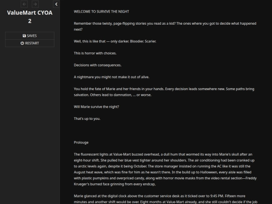 ValueMart CYOA 2 screenshot