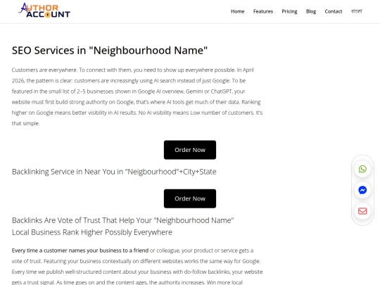 Guest Posting Service Location Pages/template screenshot