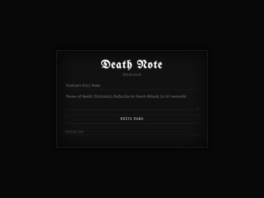 deathnote screenshot