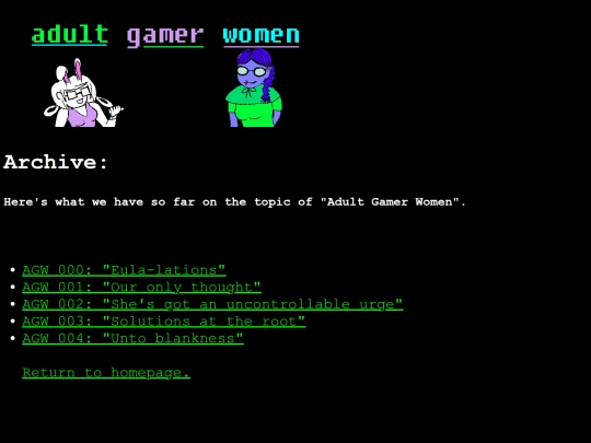 comics/agwtoc screenshot