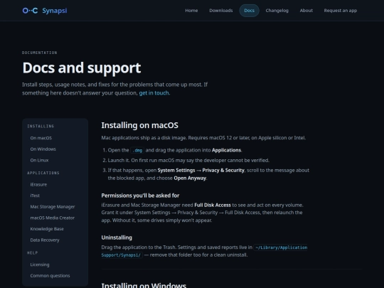 docs screenshot
