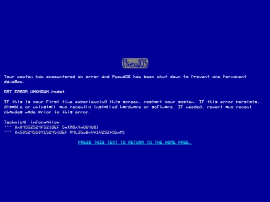 blue-screen screenshot