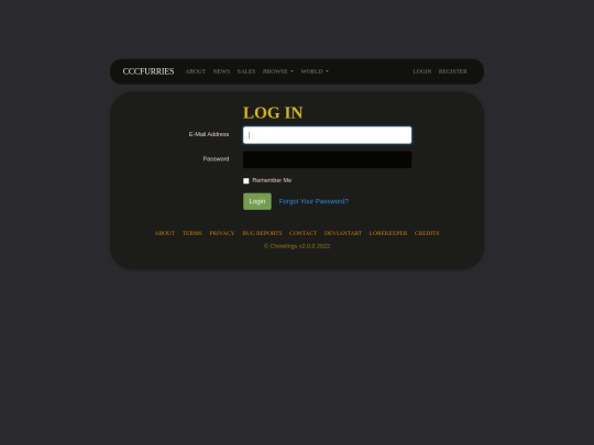 login screenshot