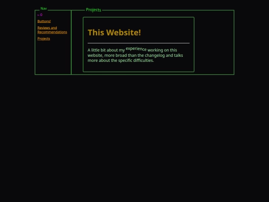 Projects screenshot