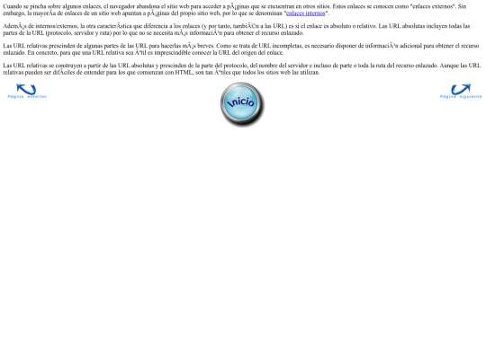 Control/Paginas/enlaces screenshot