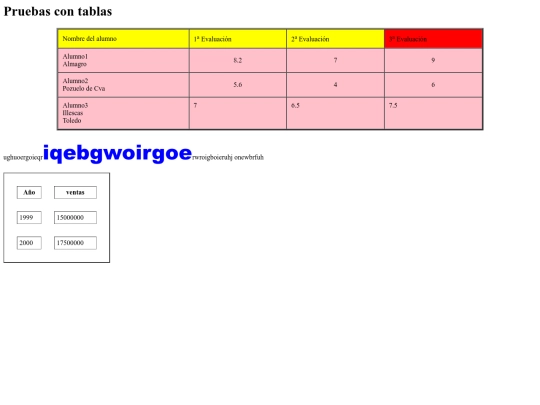 PruebaTablas screenshot