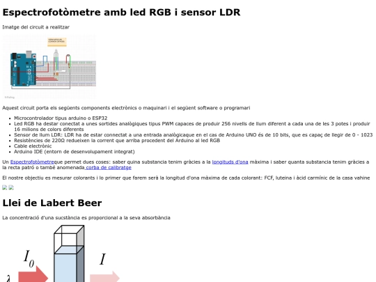 espectrofotometre screenshot