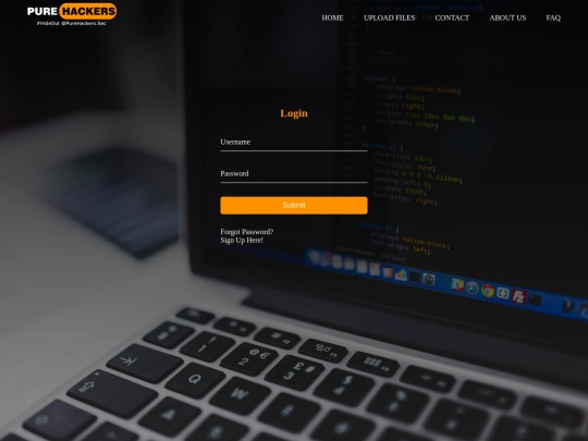 web/login screenshot