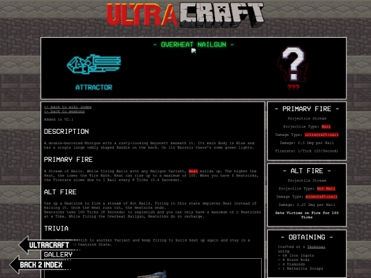 ultracraft/wiki/weapons/overheat-nailgun screenshot