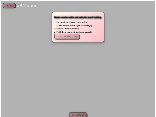 e-course screenshot