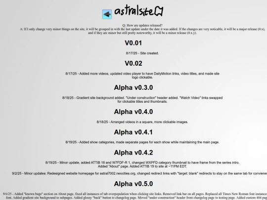 astralsite-changelog screenshot