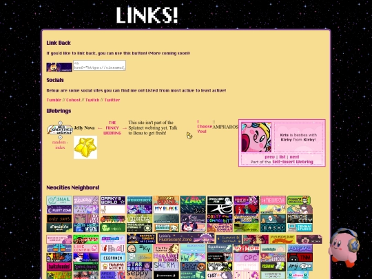 links screenshot