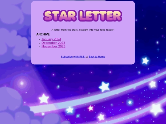 starletter/archive screenshot