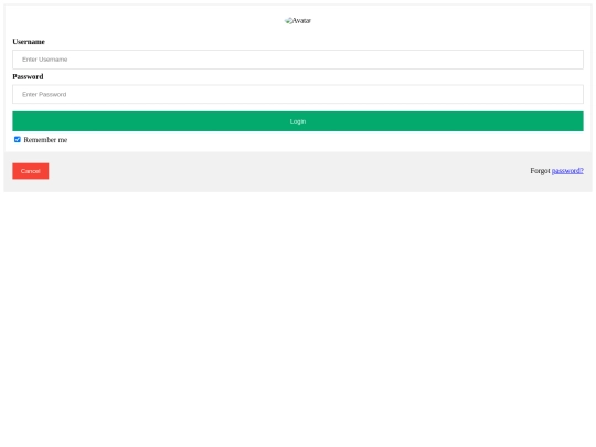 pages/login screenshot