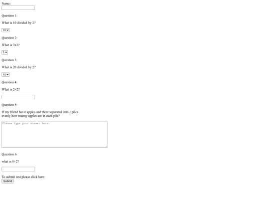 math_test screenshot
