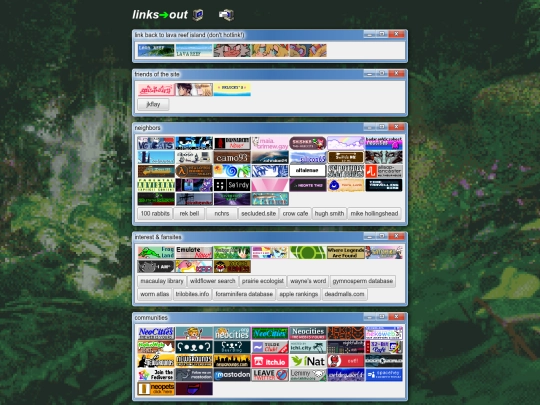 links screenshot